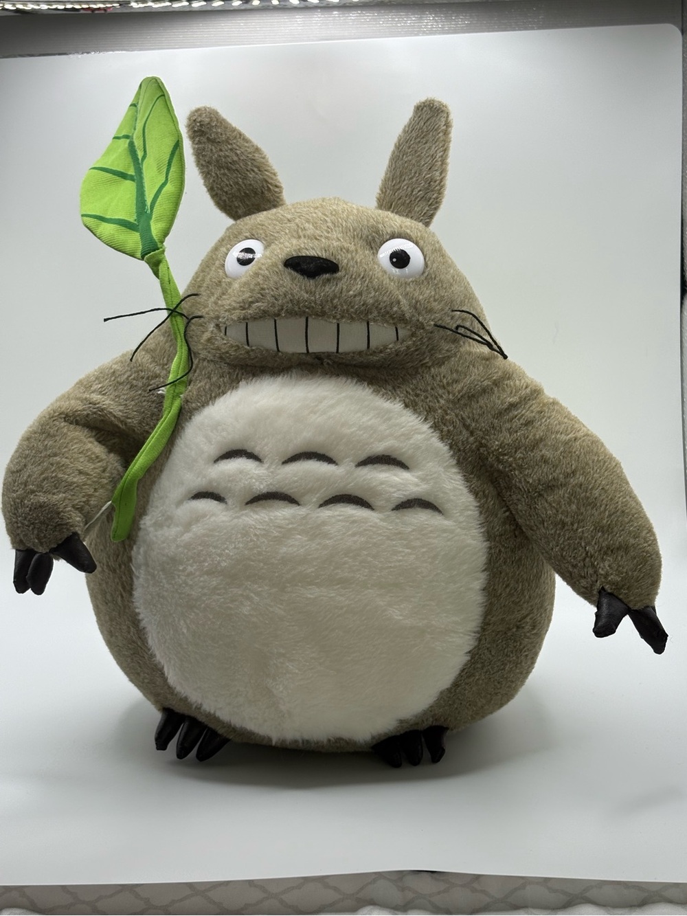 My Neighbor Totoro Plush Doll 11" Soft Stuffed Animal Grey Leaf Anime No Tags